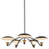 Kalco Redding 5 Light 31" Wide LED Chandelier Matte Black / White / Brass