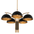 Kalco Marcel 5 Light 30" Wide Chandelier Matte Black / New Brass