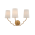 Kalco Sophia 3 Light 14" Tall Wall Sconce New Brass