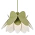 Kalco Flor 26" Wide Pendant White / Green