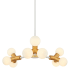 Kalco Tres 9 Light 22" Wide Sputnik Chandelier White / New Brass