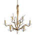 Kalco Venus 6 Light 26" Wide Crystal Candle Style Chandelier Historic Brass