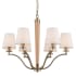 Kalco Curva 6 Light 27" Wide Chandelier Brushed Champagne Gold