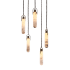 Kalco Flint Additions 24" Wide LED Multi Light Pendant with Alabaster Shades Winter Brass