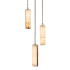 Kalco Vertical 18" Wide LED Multi Light Pendant with Alabaster Shades Winter Brass