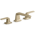 Kallista Per Se 1.2 GPM Widespread Bathroom Faucet Brushed French Gold
