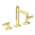 Kallista Pinna Paletta by LK 1.2 GPM Widespread Bathroom Faucet with Tall Spout and Pop-Up Drain Assembly Unlacquered Brass
