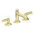 Kallista Pinna Paletta by LK 1.2 GPM Widespread Bathroom Faucet with Pop-Up Drain Assembly Unlacquered Brass