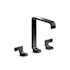 Kallista Guise Collection 1.2 GPM Vessel Widespread Bathroom Faucet with Pop-Up Drain Assembly Polished Graphite
