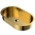 Karran USA Cinox 27-1/2" Oval Stainless Steel Undermount Bathroom Sink Gold