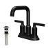 Karran USA Gillingham 1.2 GPM Centerset Bathroom Faucet with Push Pop-Up Drain Assembly Matte Black