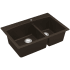 Karran USA Quartz QT 33" Drop In Double Basin Quartz Composite Kitchen Sink Brown