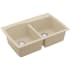 Karran USA Quartz QT 34" Drop In Double Basin Quartz Composite Kitchen Sink Bisque