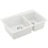 Karran USA Quartz QT 34" Drop In Double Basin Quartz Composite Kitchen Sink White