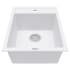 Karran USA Quartz Top Mount Sinks 15-3/4" Drop In Single Basin Quartz Composite Kitchen Sink White