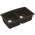 Karran USA Quartz QU 32" Undermount Double Basin Quartz Composite Kitchen Sink Brown