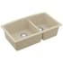 Karran USA Quartz QU 32" Undermount Double Basin Quartz Composite Kitchen Sink Bisque