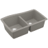 Karran USA Quartz QU 33-1/2" Undermount Double Basin Quartz Composite Kitchen Sink Concrete