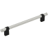 Keeler Sydney 7-9/16" Center to Center Solid Brass Split Finish Custom Luxury Cabinet Bar Handle / Drawer Bar Pull Matte Oil Rubbed Bronze / Satin Nickel