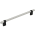 Keeler Sydney 8-13/16" Center to Center Solid Brass Split Finish Custom Luxury Cabinet Bar Handle / Drawer Bar Pull Matte Oil Rubbed Bronze / Satin Nickel