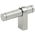 Keeler Marianna 2-1/4" Reeded Offset T Bar Solid Brass Custom Exclusive Cabinet / Drawer Bar Knob Polished Nickel