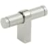 Keeler Marianna 2-1/4" Reeded T Bar Solid Brass Custom Exclusive Cabinet / Drawer Bar Knob Polished Nickel