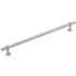 Keeler Cordelia 12" Center to Center Solid Brass Modern Industrial Custom Exclusive Cabinet Bar Handle / Drawer Bar Pull Satin Nickel