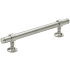 Keeler Cordelia 5-1/16" Center to Center Modern Industrial Solid Brass Custom Exclusive Cabinet Bar Handle / Drawer Bar Pull Satin Nickel