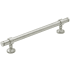 Keeler Cordelia 6-5/16" Center to Center Modern Industrial Solid Brass Custom Exclusive Cabinet Bar Handle / Drawer Bar Pull Satin Nickel