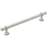 Keeler Cordelia 7-9/16" Center to Center Solid Brass Modern Industrial Custom Exclusive Cabinet Bar Handle / Drawer Bar Pull Satin Nickel