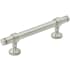 Keeler Cordelia 3-3/4" Center to Center Solid Brass Modern Industrial Custom Exclusive Cabinet Bar Handle / Drawer Bar Pull Satin Nickel
