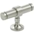 Keeler Cordelia 2-1/4" Solid Brass T Bar Modern Industrial Custom Exclusive Cabinet / Drawer T Bar Knob Satin Nickel