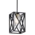 Kichler Moorgate Single Light 8" Wide Mini Pendant with Clear Glass Shade Black