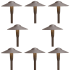 Kichler Dome 16" Tall 2700K LED Path Light - Pack of (8) Textured Architectural Bronze