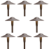 Kichler Dome 22" Tall 3000K LED Path and Spread Light - Set of (8) Lights Textured Architectural Bronze