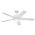 Kichler Brahm 48" 5 Blade Indoor LED Ceiling Fan with Remote Control Matte White