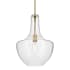 Kichler Everly 14" Wide Pendant Natural Brass / Clear