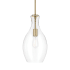 Kichler Everly 9" Wide Mini Pendant Natural Brass / Clear