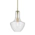 Kichler Everly 11" Wide 1 Light Pendant Natural Brass / Clear
