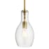 Kichler Everly 7" Wide Mini Pendant Natural Brass