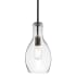 Kichler Everly Single Light 7" Wide Mini Pendant with Clear Teardrop Glass Shade Olde Bronze