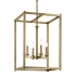 Kichler Crosby 4 Light 16" Wide Taper Candle Pendant Natural Brass