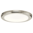 Kichler Zeo 10" Wide Edge Lit LED Flush Mount Drum Ceiling Fixture - 3000K Brushed Nickel