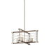 Kichler Lente 4 Light 14" Wide Taper Candle Wood Single Pendant Brushed Nickel