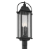 Kichler Harbor Row 4 Light 27" Tall Post Light Textured Black