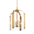 Kichler Pytel 4 Light 17" Wide Taper Candle Single Pendant with Acrylic Shade Fox Gold