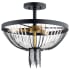 Kichler Alexia 16" Wide Semi -Flush Ceiling Fixture Textured Black