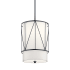 Kichler Birkleigh 12" Wide Single Pendant with Fabric Shade Black