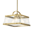 Kichler Darton 14" Wide Single Pendant / Semi-Flush Ceiling Fixture with Clear Glass Shade Brushed Natural Brass