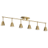 Kichler Sylvia 6 Light 45" Wide Fixed Rail Ceiling Fixture Brushed Natural Brass
